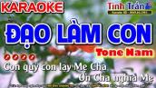 Đạo Làm Con Karaoke Nhạc Sống Tone Nam ( Dm ) - Tình Trần Organ