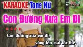 Con Đường Xưa Em Đi Karaoke Tone Nữ Dễ Hát - Karaoke Nhạc Sống Thanh Ngân