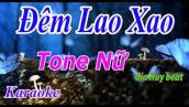 Đêm Lao Xao - Karaoke - Tone Nữ - Nhạc Sống - gia huy beat