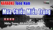 Mưa Chiều Miền Trung Karaoke Tone Nam Chuẩn - Nhạc Sống Thanh Ngân KARAOKE