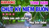 Chút Kỷ Niệm Buồn Karaoke Tone Nam Nhạc Sống | Karaoke Công Trình