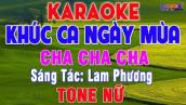 Khúc Ca Ngày Mùa Karaoke Tone Nữ Nhạc Sống Cha Cha Cha 2023 || Karaoke Đại Nghiệp