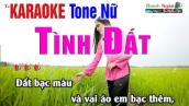 Tình Đất Karaoke Tone Nữ | Âm Thanh Tách Nhạc 2Fi - KARAOKE Nhạc Sống Thanh Ngân