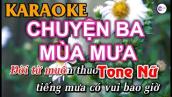 Chuyện Ba Mùa Mưa - KARAOKE [Tone Nữ] | Vici Karaoke