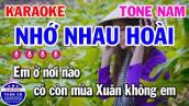 Karaoke Nhớ Nhau Hoài Tone Nam Gm Nhạc Sống Rumba