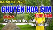 ✔ CHUYỆN HOA SIM Karaoke Nhạc Sống Tone Nam ( BEAT 2023 ) ► Tình Trần Organ