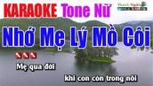 Nhớ Mẹ Lý Mồ Côi Karaoke 8795 |Tone Nữ - Nhạc Sống Thanh Ngân