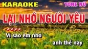 Karaoke Lại Nhớ Người Yêu Tone Nữ Nhạc Sống | Nguyễn Linh