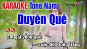 Duyên Quê Karaoke Tone Nam Dễ Hát - Karaoke 2021 Nhạc Sống Thanh Ngân