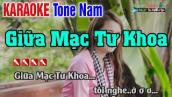 Giữa Mạc Tư Khoa Karaoke Tone Nam | Nhạc Sống Thanh Ngân - Beat Mới 2022