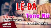 Karaoke Lệ Đá Tone Nữ Nhạc Sống | Trọng Hiếu