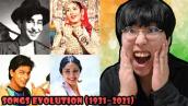 Korean Reacts To Evolution Of Hindi Film Songs(1931 - 2021) || Most Popular Song Each Year || MUZIX