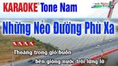 Những Nẻo Đường Phù Xa Karaoke Tone Nam - KARAOKE Nhạc Sống Thanh Ngân