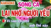 Lại Nhớ Người Yêu Karaoke Song Ca Nhạc Sống - Phối Mới Dễ Hát - Nhật Nguyễn