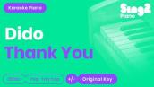 Dido - Thank You (Karaoke Piano)